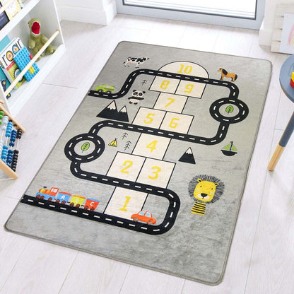 Tapis Enfant Circuit et Marelle