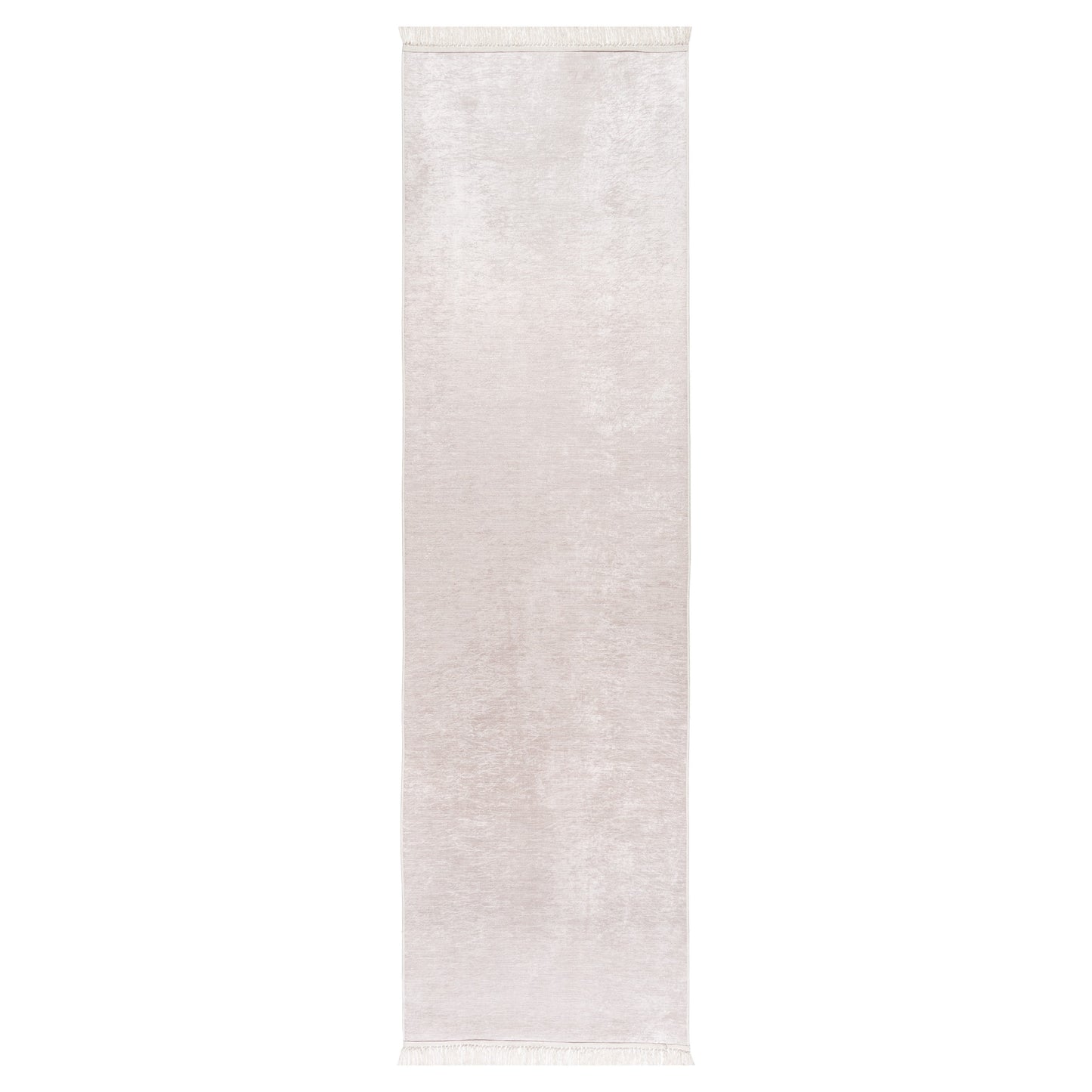 Tapis d'intérieur Uni Beige Clair à Franges