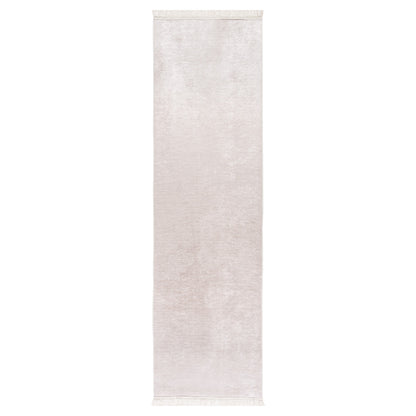 Tapis d'intérieur Uni Beige Clair à Franges