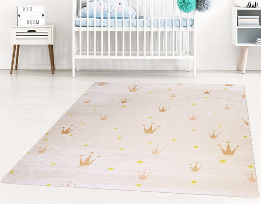 Tapis Enfant Crown Ecru