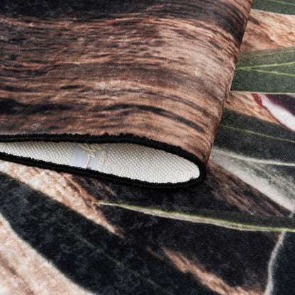 Tapis de Cuisine Antidérapant "Olives et Bois"