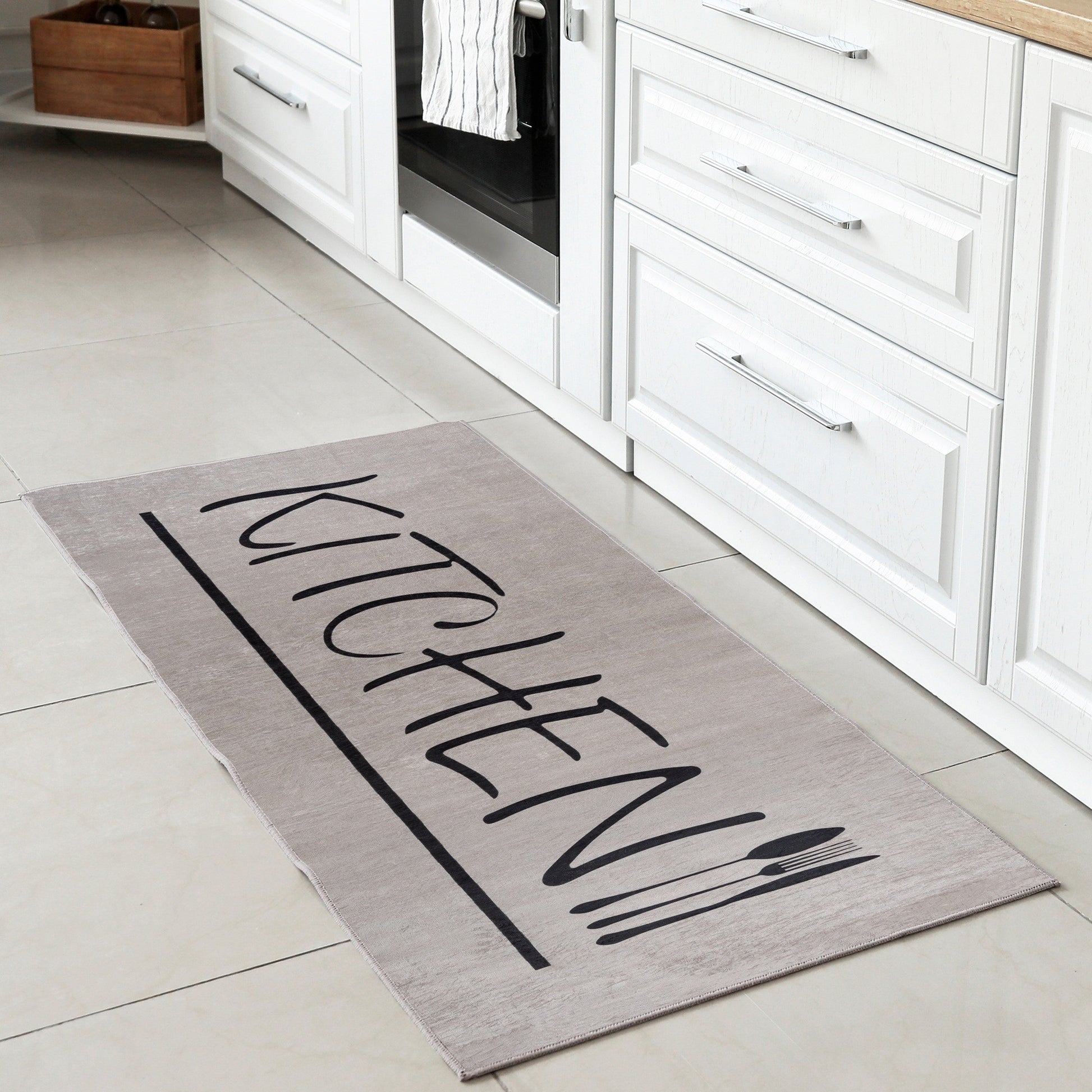 Tapis de Cuisine "KITCHEN" Beige