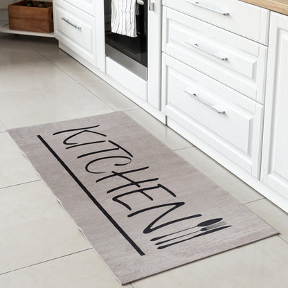Tapis de Cuisine "KITCHEN" Beige