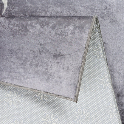 Tapis de Cuisine "KITCHEN" Gris/Blanc