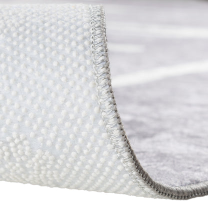 Tapis de Cuisine "KITCHEN" Gris/Blanc