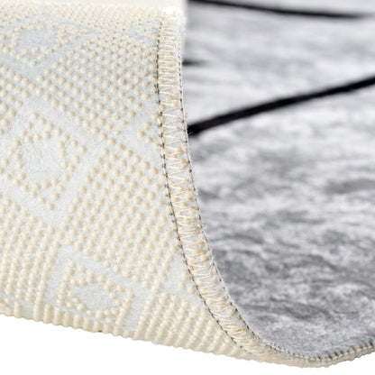 Tapis de Cuisine "KITCHEN" Gris/Noir