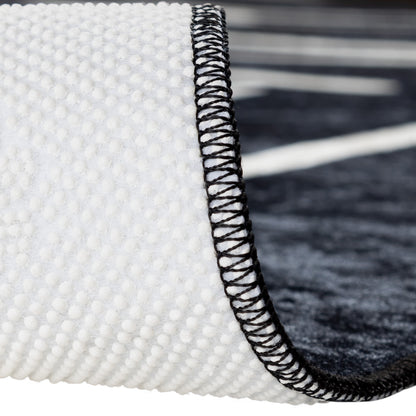 Tapis de Cuisine "KITCHEN" Noir