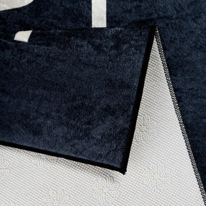 Tapis de Cuisine "KITCHEN" Noir