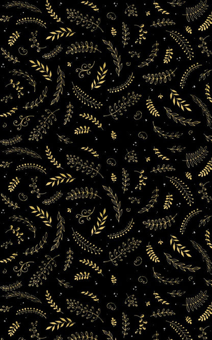 Tapis de Noel Noir Gold