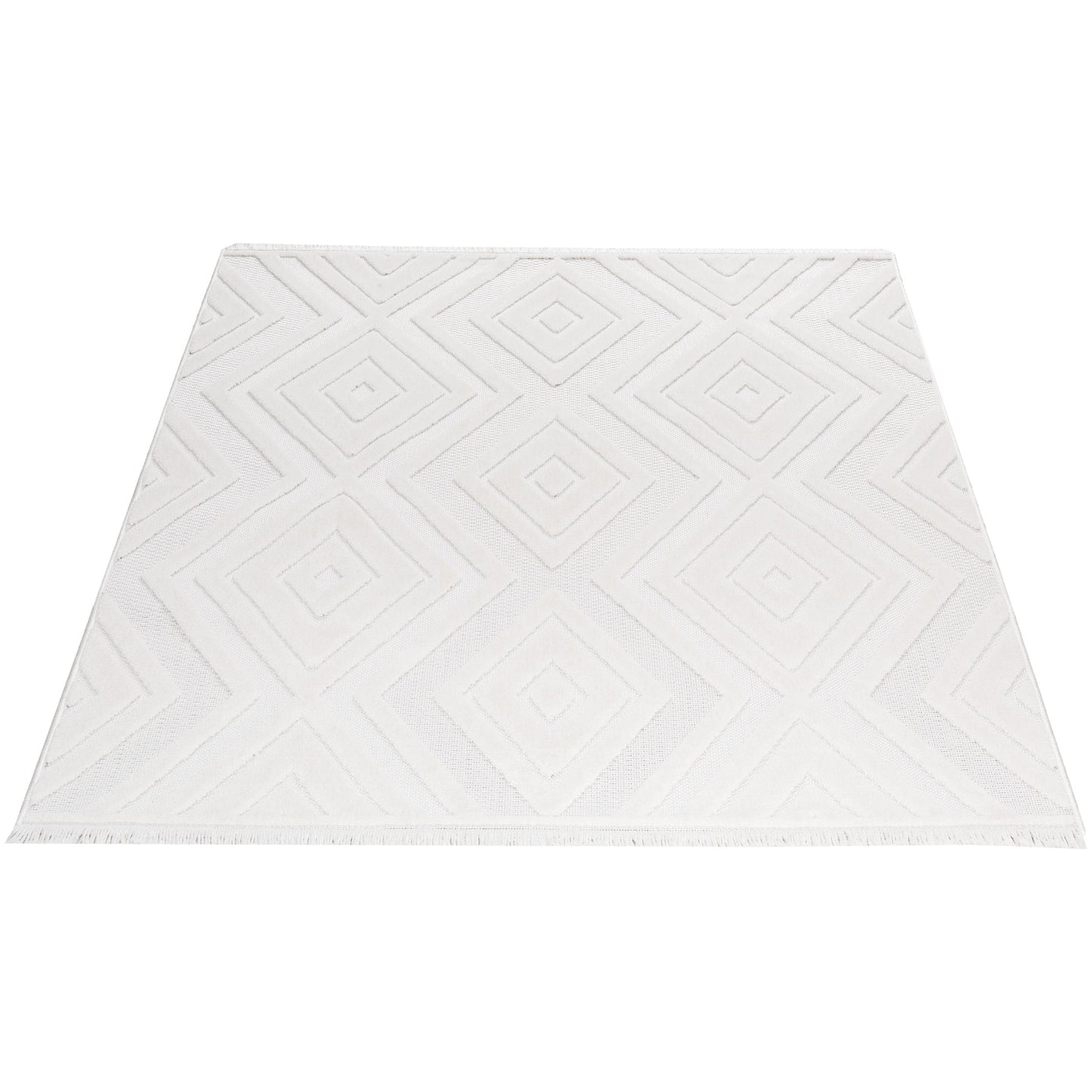 Tapis Oslo Beige Géométrique en Relief