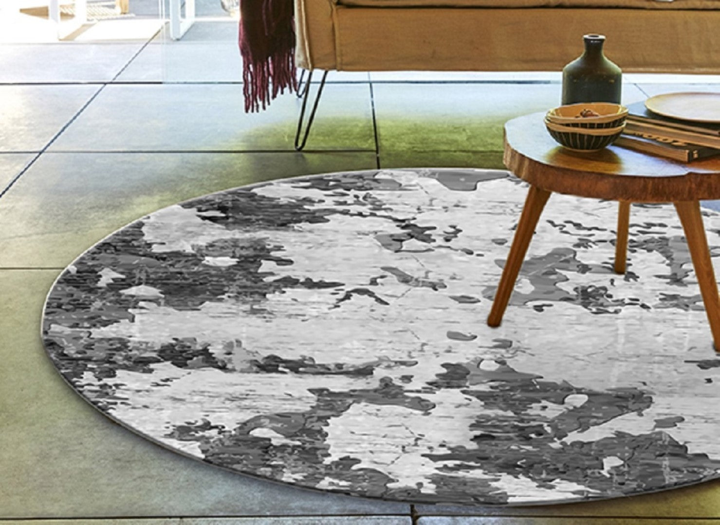 Tapis d'intérieur Moderne Rond