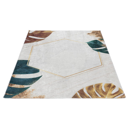 Tapis Salon Tropical avec Feuilles