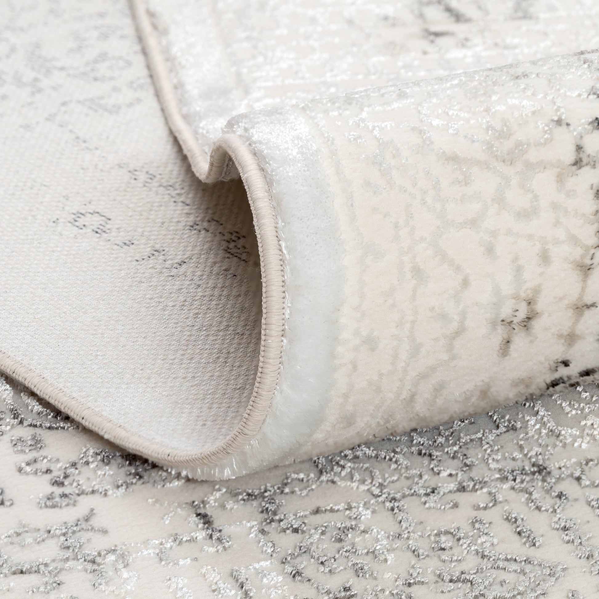 Tapis Vintage Élégance Crème & Gris