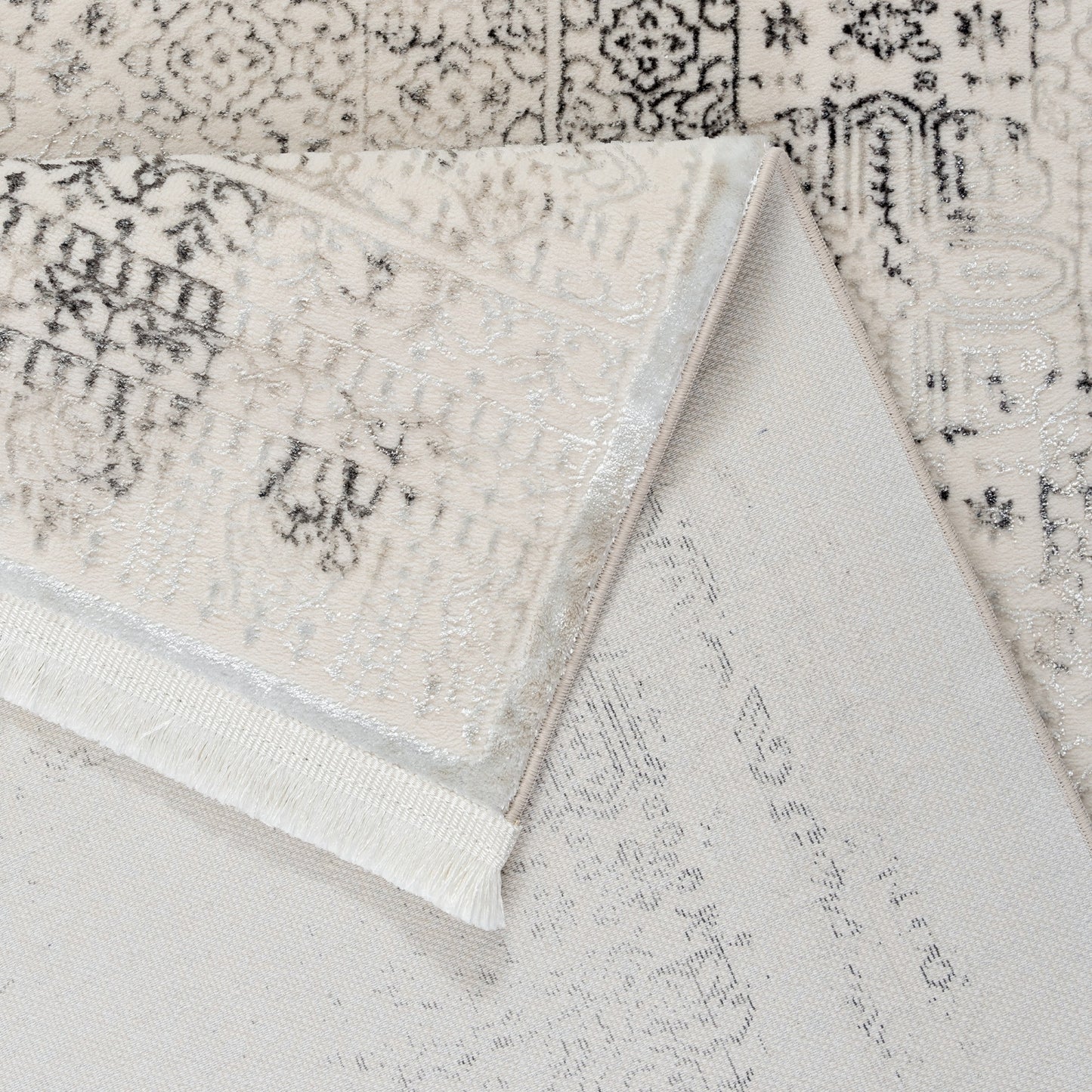 Tapis Vintage Élégance Crème & Gris