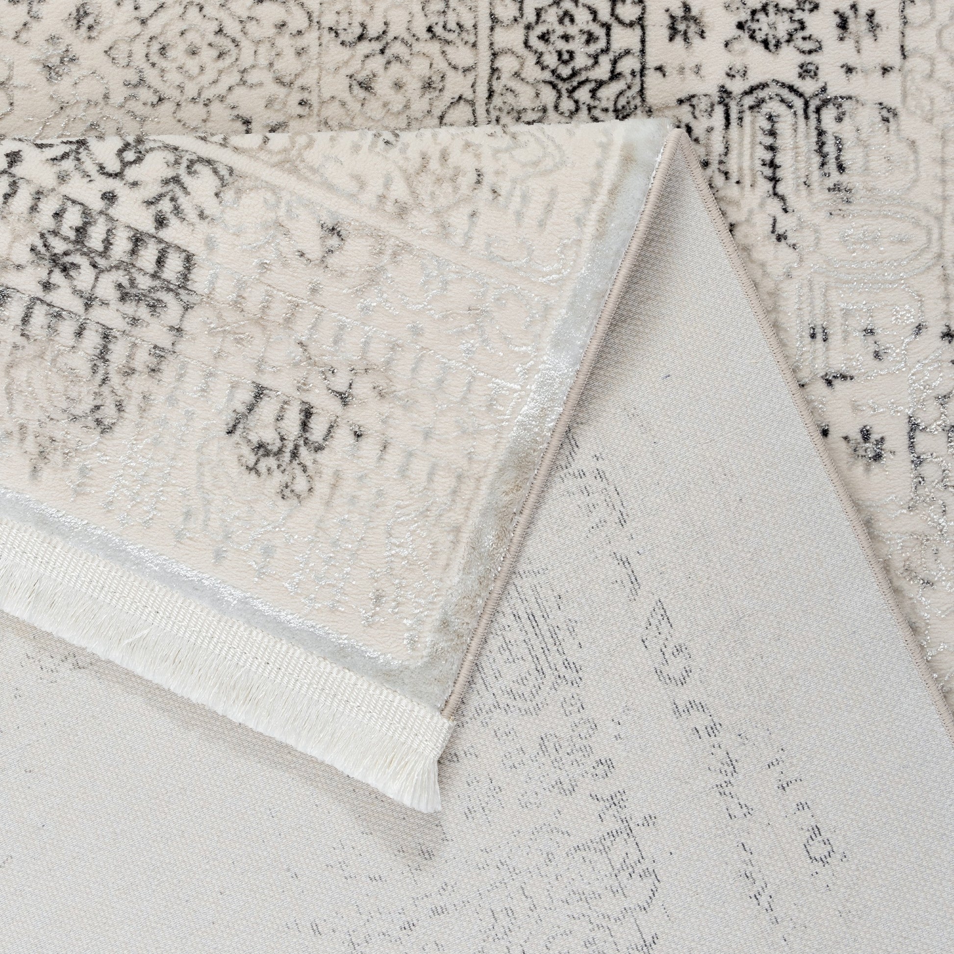 Tapis Vintage Élégance Crème & Gris