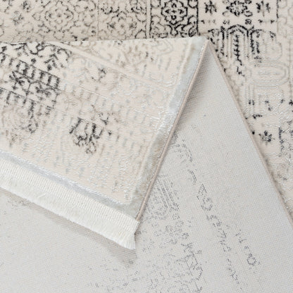 Tapis Vintage Élégance Crème & Gris
