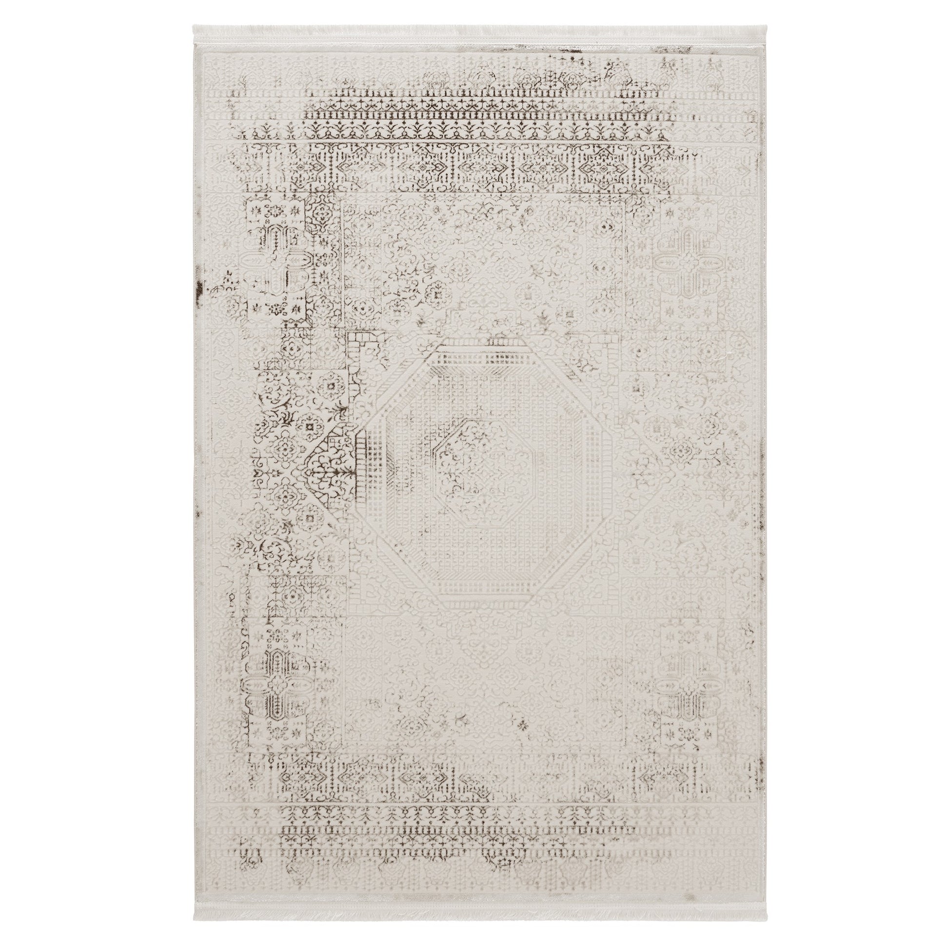 Tapis Vintage Élégance Crème & Gris