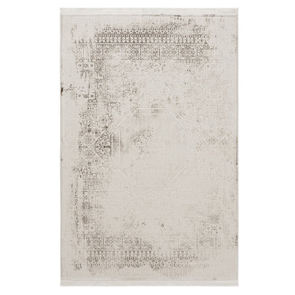 Tapis Vintage Élégance Crème & Gris