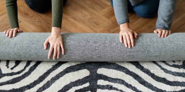 Le tapis noir et blanc : une touche de modernité pour votre salon